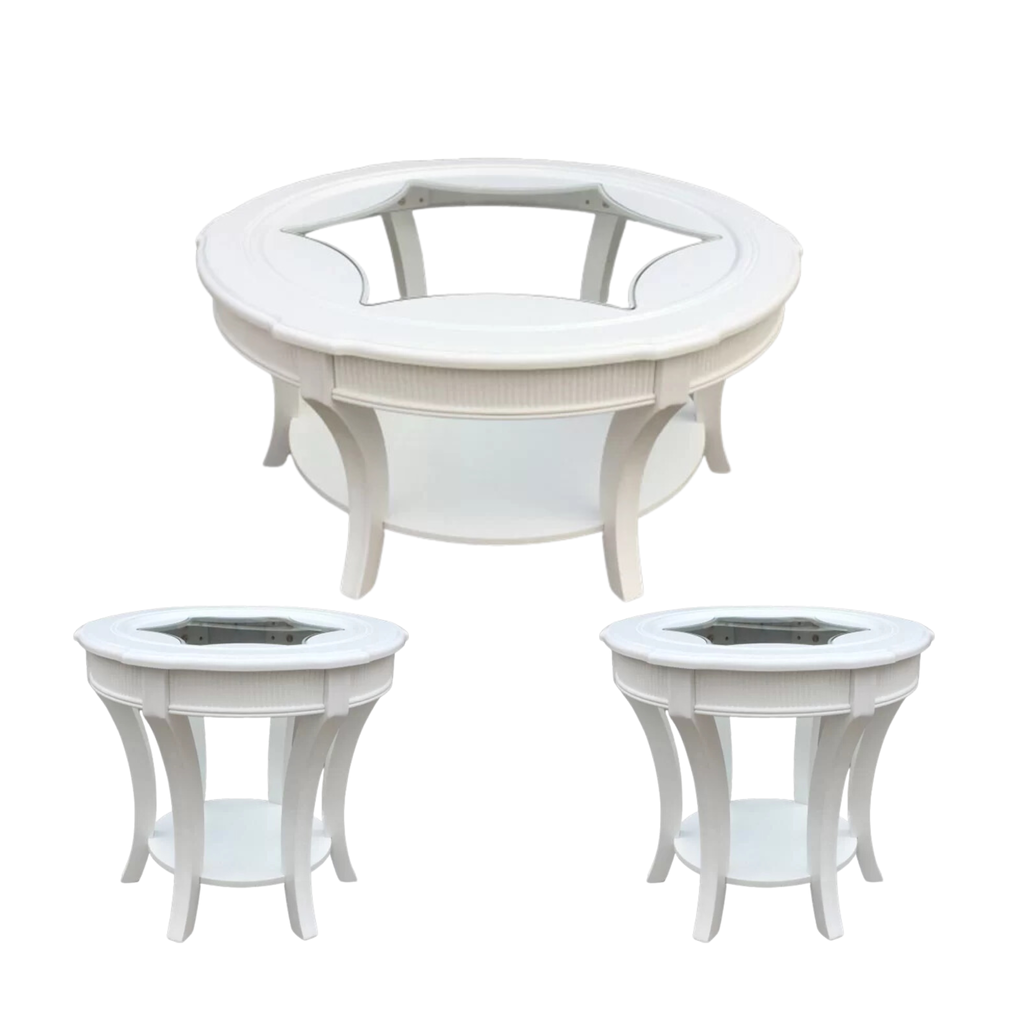 Newclassic 3-piece tea table set - white TQS-204-1