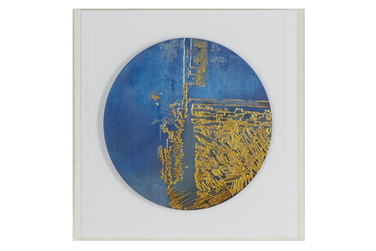 لوحات فنية جدارية  - تصميم دائرة زرقاء 39148
