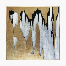 Modern wall painting SJ-130010-A - beige & grey