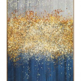 A wall painting board in gold, blue and silver SJ-130014-D
