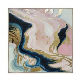 Artistic painting - pink, gold and blue SJ-130017-B