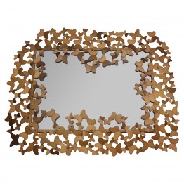 Rectangular wall mirrors with a golden butterfly frame, MR-1185