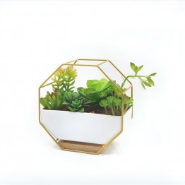 Tree Vase TRD-110 - white pot, golden frame