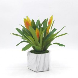 Artificial Flower Vase with canary yellow leaves TRD-125 