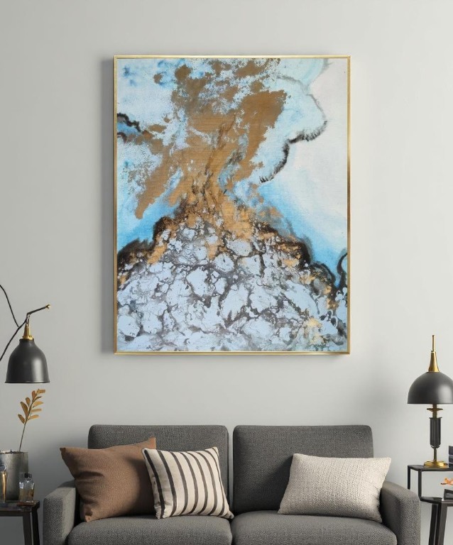 Blue abstract painting SJ-130031-C