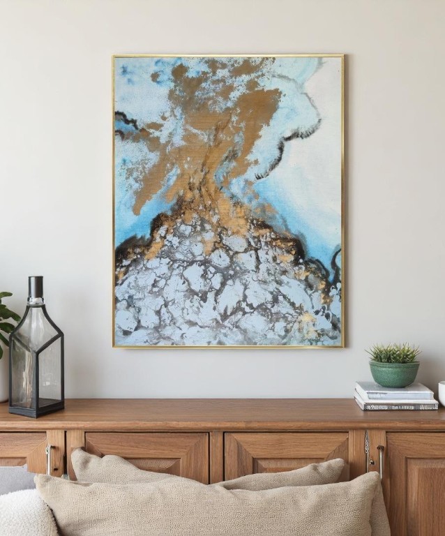 Blue abstract painting SJ-130031-C