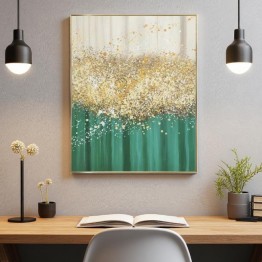 Artistic drawing - green and gold color SJ-130044-C