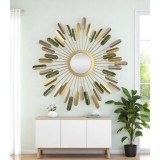 Modern wall mirror, color gold MR-1098