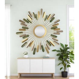 Modern wall mirror, color gold MR-1098