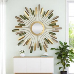 Modern wall mirror, color gold MR-1098