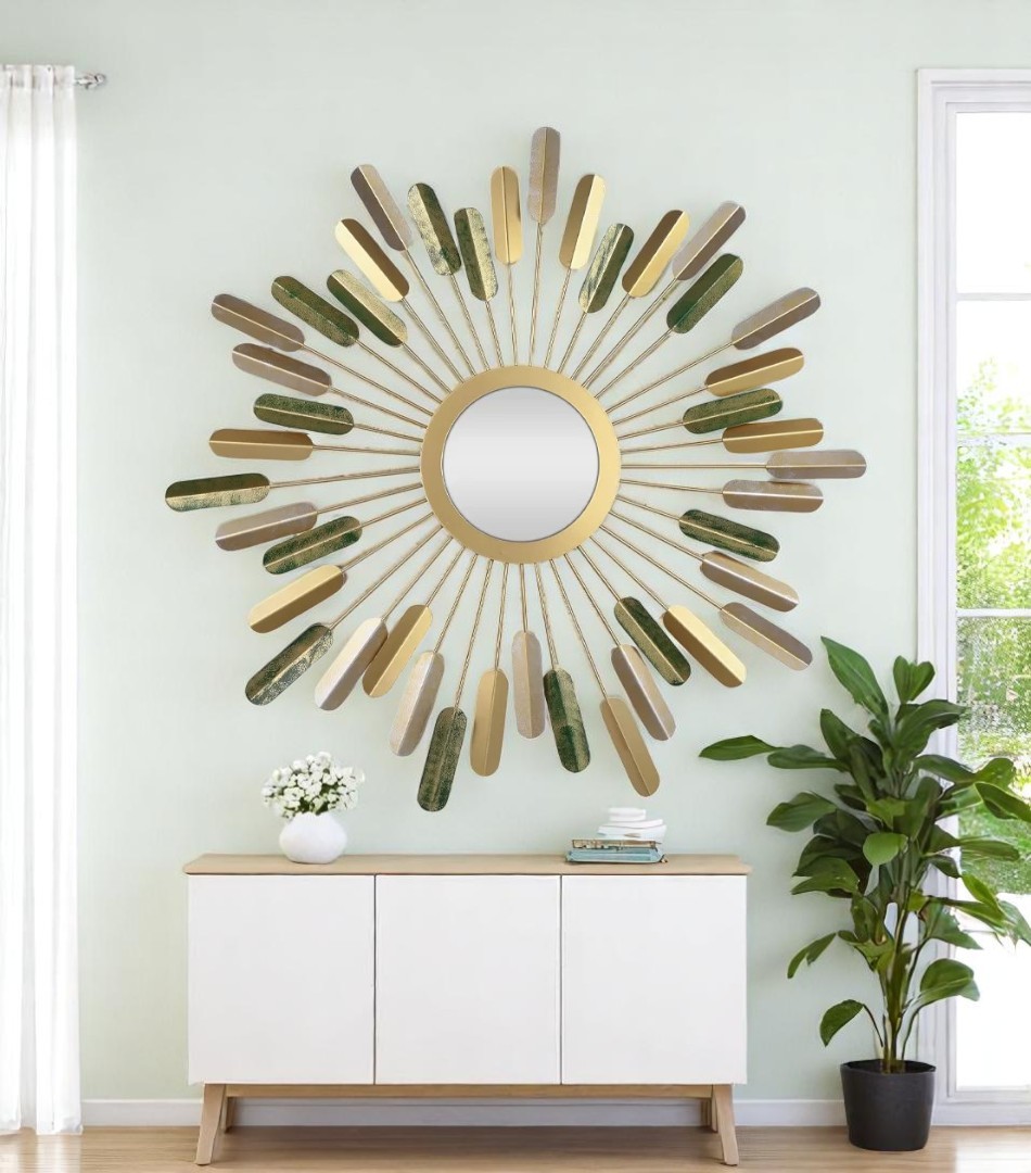 Modern wall mirror, color gold MR-1098