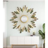 Modern wall mirror, color gold MR-1098