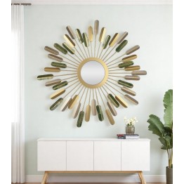 Modern wall mirror, color gold MR-1098