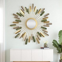 Modern wall mirror, color gold MR-1098
