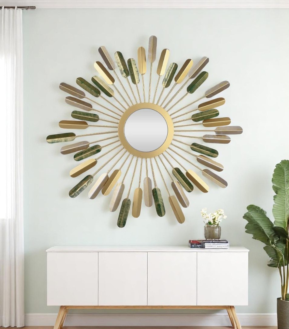 Modern wall mirror, color gold MR-1098