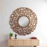 مراية دائرية صغيرة اطار روز جولد MR-1138-A (Antigue Gold)