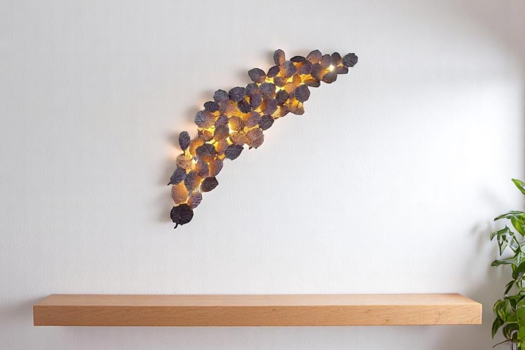 Leaf-shaped wall lamp MGW-9666-6B