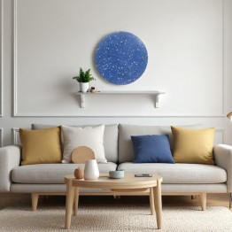 Rounded wall lampshade - Blue MGW-8033-1S