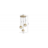 Modern Ceiling Chandelier, 3 lights - MGC-8291-3B