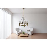 Ceiling chandelier , MGC-2252-6 - Gold & White