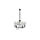  black chandelier lamp, 6 lights, white cover, MGC-13790-6