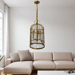 Ceiling chandelier Birdcage shape, MGC-17025-3