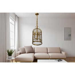 مصباح سقف نحاسى شكل قفص طيور MGC-17025-3