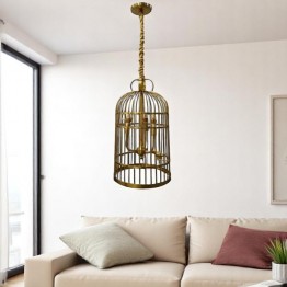 Ceiling chandelier Birdcage shape, MGC-17025-3