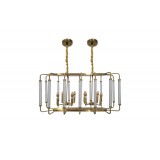 Golden Rectangular Ceiling Chandelier MGC-18041-8