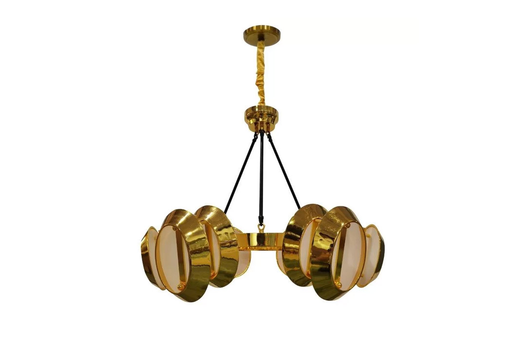 Modern ceiling chandelier rounded gold color MGC-15778-6