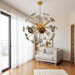 Copper ceiling chandelier MGC-15782-8C