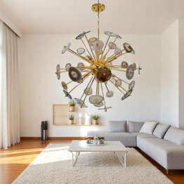 Copper ceiling chandelier MGC-15782-8C