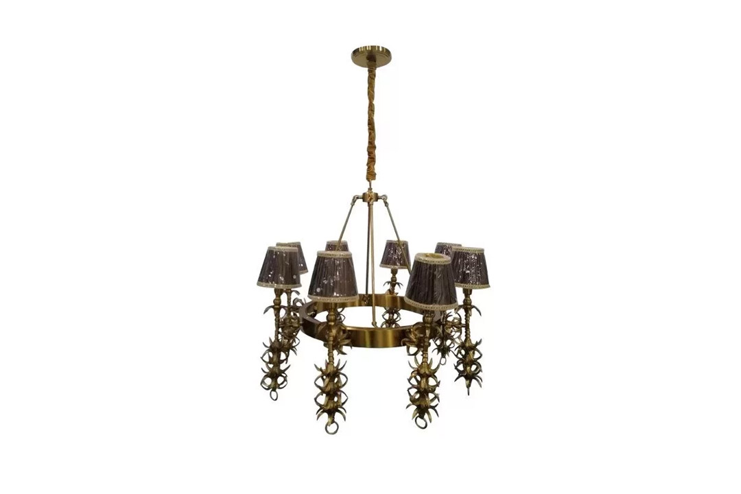 Classic ceiling chandelier with 8 electric lights MGC-17451-8