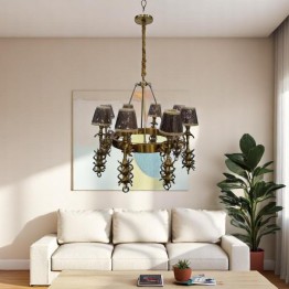 Classic ceiling chandelier with 8 electric lights MGC-17451-8
