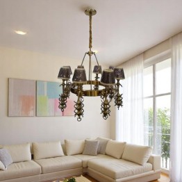 Classic ceiling chandelier with 8 electric lights MGC-17451-8