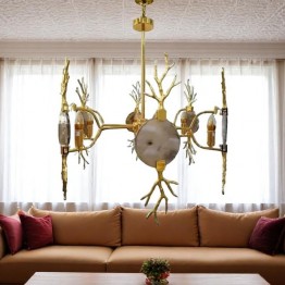 metal ceiling chandelier - golden color MGC-15782-6B