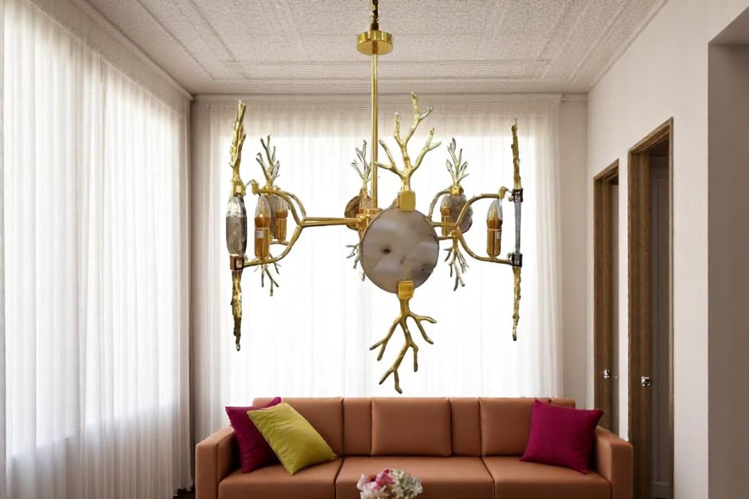 metal ceiling chandelier - golden color MGC-15782-6B
