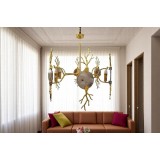 metal ceiling chandelier - golden color MGC-15782-6B