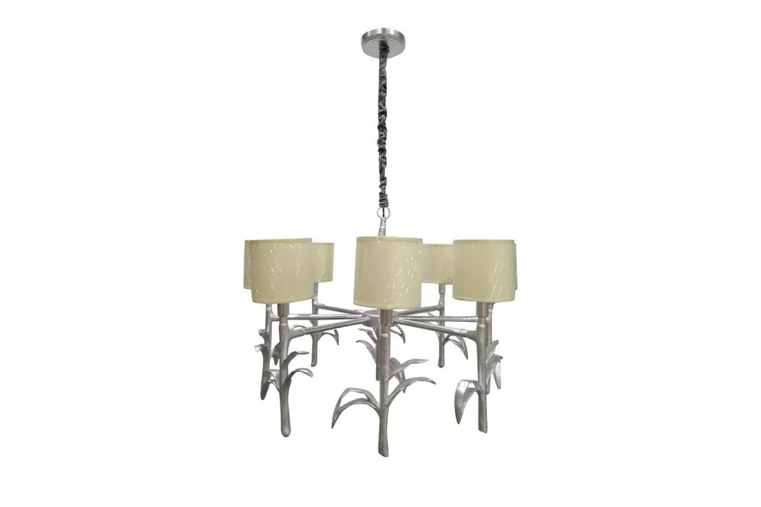 Silver ceiling chandelier, 8 lights,  MGC-17450-8