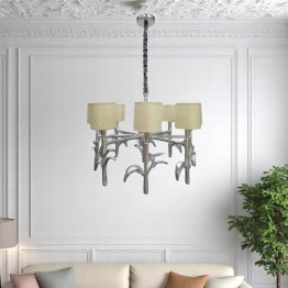 Silver ceiling chandelier, 8 lights,  MGC-17450-8