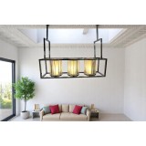 Ceiling chandelier with black metal structure MGC-013-3N