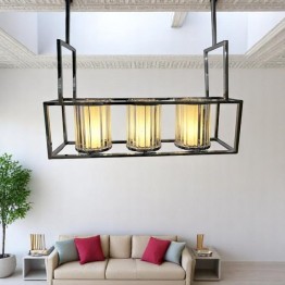 Ceiling chandelier with black metal structure MGC-013-3N