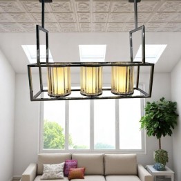 Ceiling chandelier with black metal structure MGC-013-3N