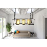 Ceiling chandelier with black metal structure MGC-013-3N
