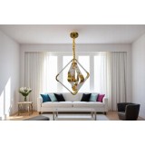 Modern ceiling chandelier - silver and gold color MGC-18042-3 