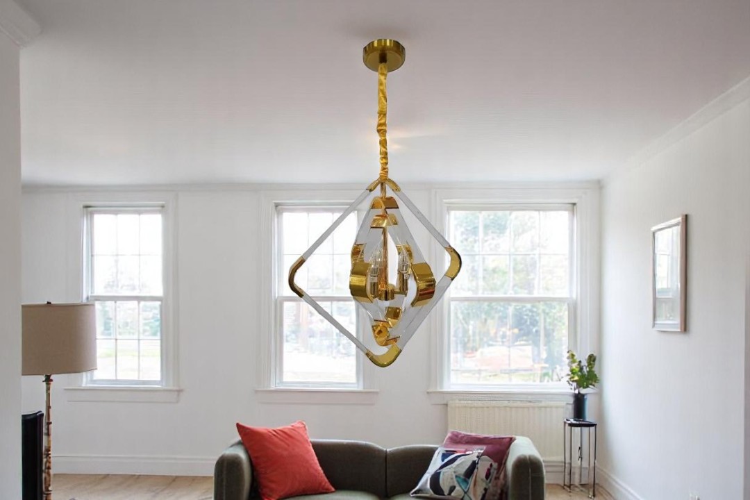 Modern ceiling chandelier - silver and gold color MGC-18042-3 