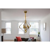 Modern ceiling chandelier - silver and gold color MGC-18042-3 
