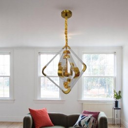 Modern ceiling chandelier - silver and gold color MGC-18042-3 