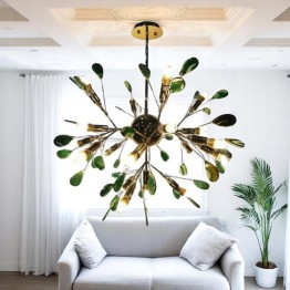 modern chandelier golden  and green color, MGC-9668-20B