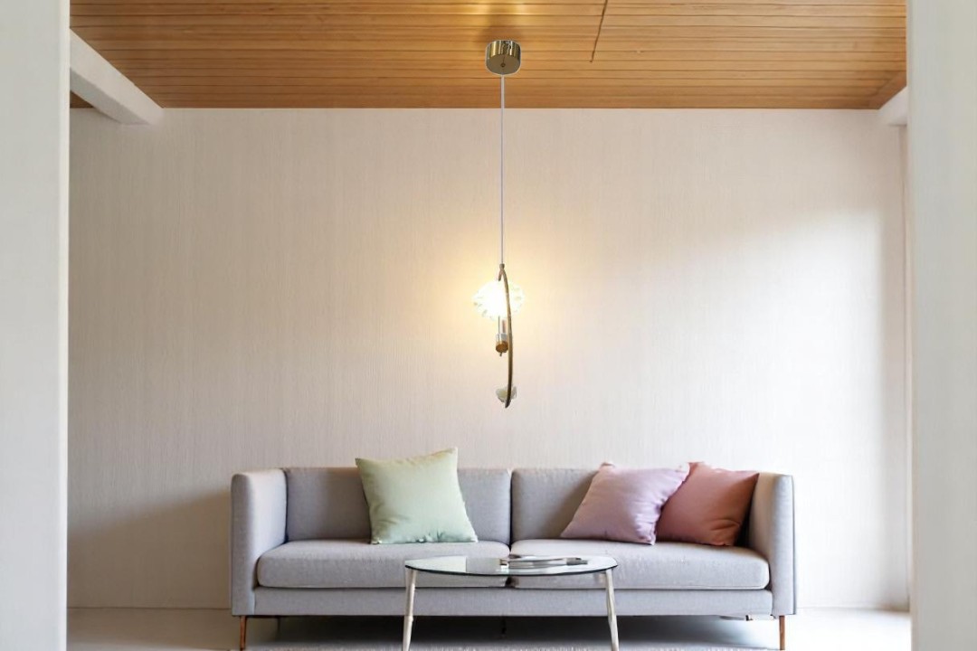 Semi-circle pendant ceiling lamp in golden color MGC-9669-1A